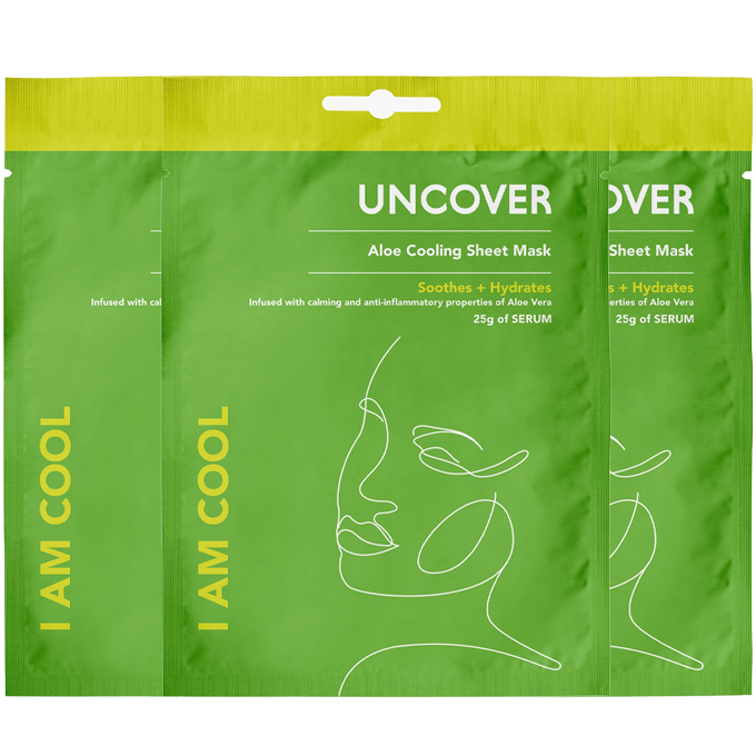 UNCOVER  I Am Cool Sheet Mask - Aloe Vera (3pcs)
