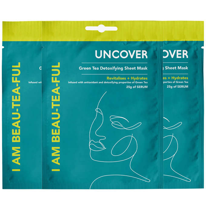 UNCOVER Sheet Mask: I Am Beau-tea-ful Green Tea (3pcs)