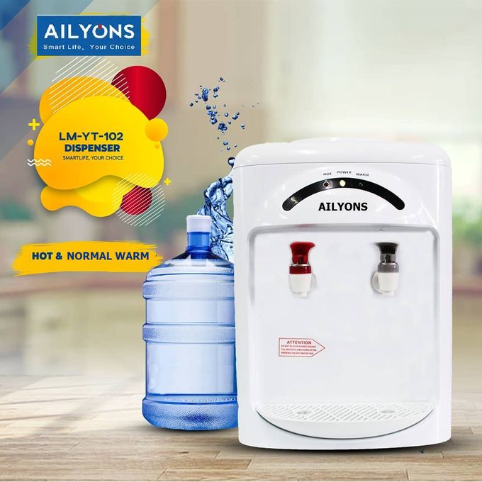 AILYONS Hot And Normal Water Dispenser-White- Table Top