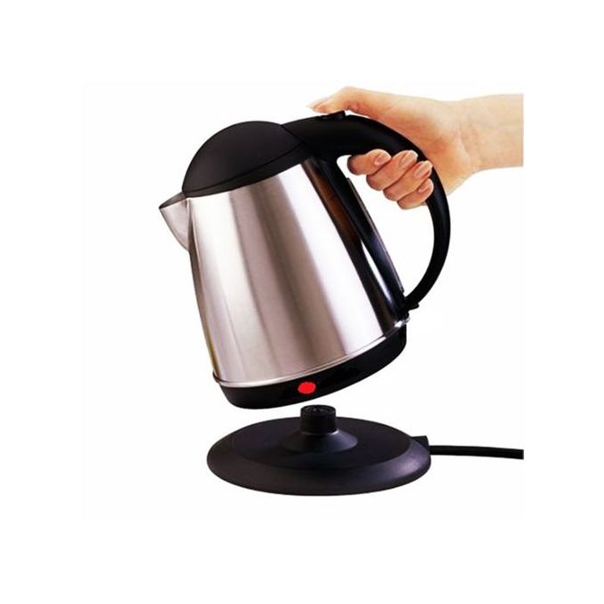 AILYONS Silver & Black Cordless Stainless Steel Electric Kettle