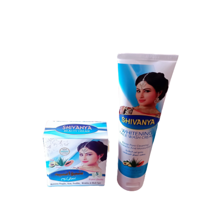 Shivanya beauty cream + Face wash cream. Removes pimples, black spots, wrinkles, cleanses dirt & skin debris