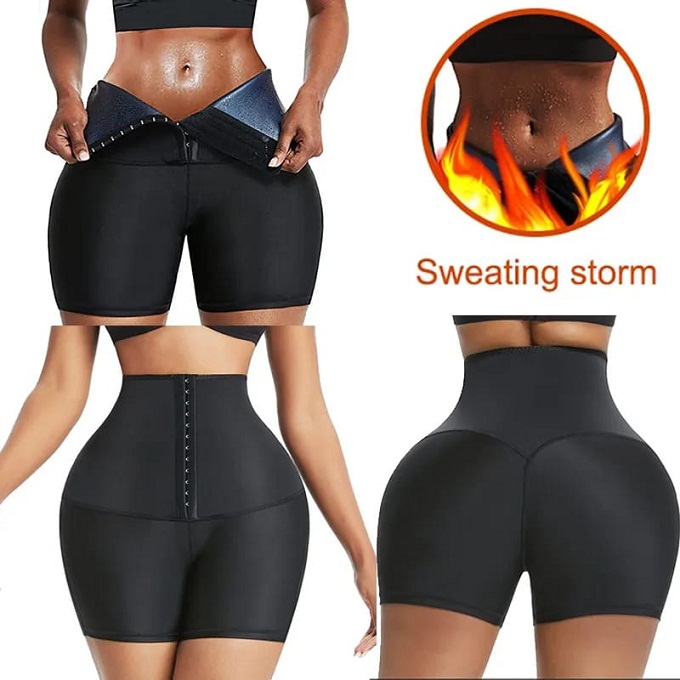 SAUNA Sweat Waist Trainer Body Shaper Workout Shorts Sauna Effect Tummy Control Slimming SHORTS