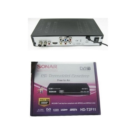 Sonar Free To Air Digital Decoder No Monthly Charges Full HD-T2F11 With Usb - Black