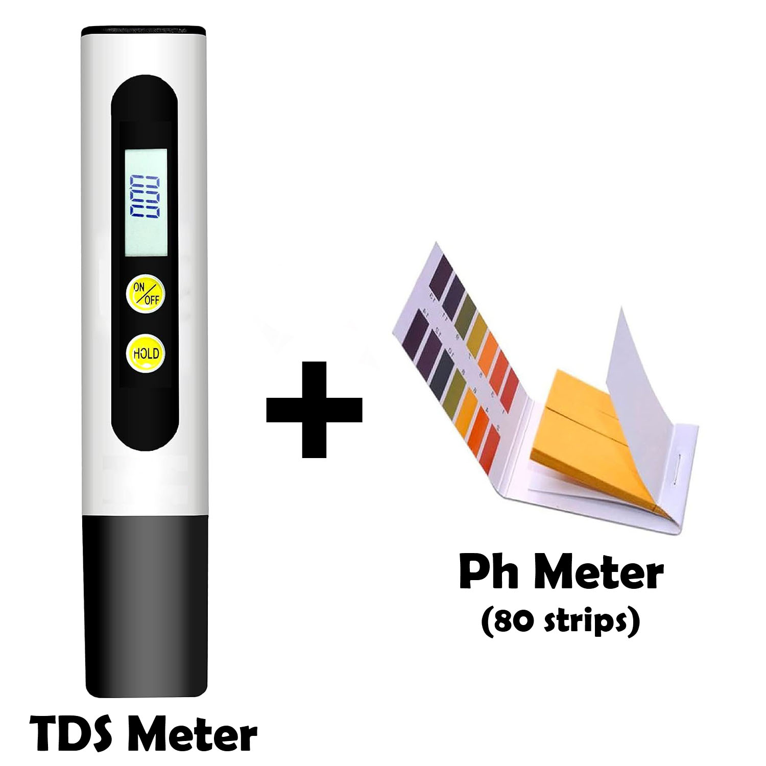 Digital TDS Tester + PH Test strips Combo, TDS Meter for Water Testing for Measuring Tds/Ppm Pool Pond