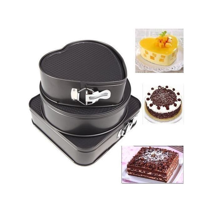 Generic A Set Of 3 Different Shapes Of Baking Tins