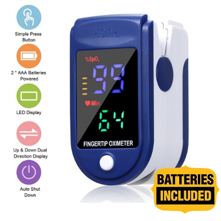 1pc Accurate Fingertip Pulse Oximeter - 4 color display/oxygen meter/heart rate monitor/blood pressure