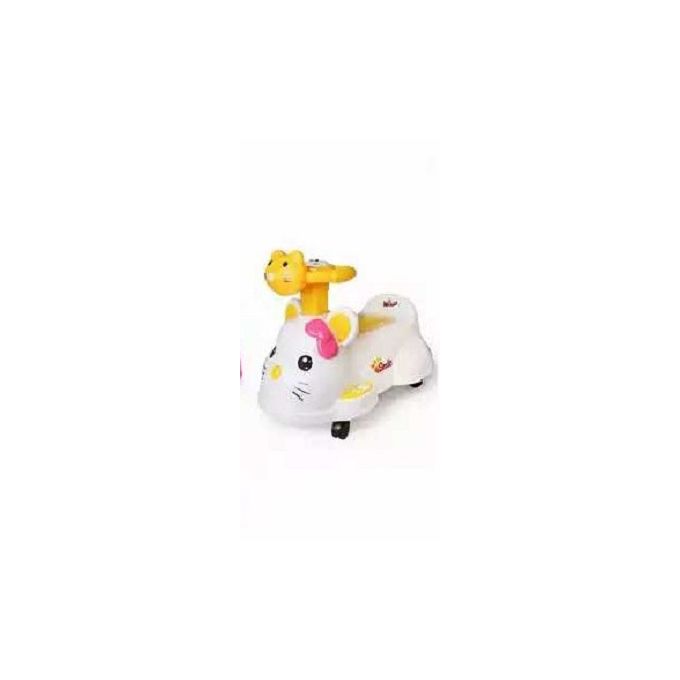 Generic Cat Design Baby Potty Chair With Wheels And Music-white