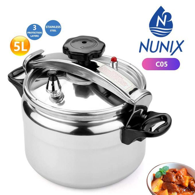 Nunix 5Ltrs Non Explosive Pressure Cooker