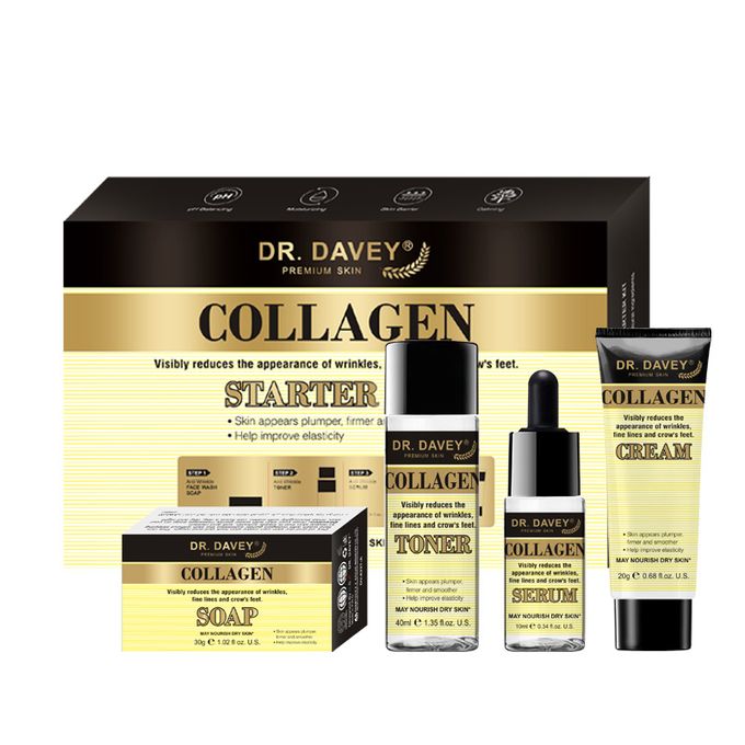 Dr. Davey Collagen Starter Kit Travel 4in1 Moisturizer Anti-Acne Serum