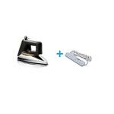Redberry Dry Iron box + Free Heavy Duty Power Extension Cable silver