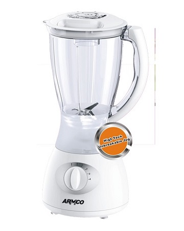 ARMCO ABL-722SX - Blender - 1.5 Litres - 4 Speed With Pulse - Blender - 350W - White & Silver