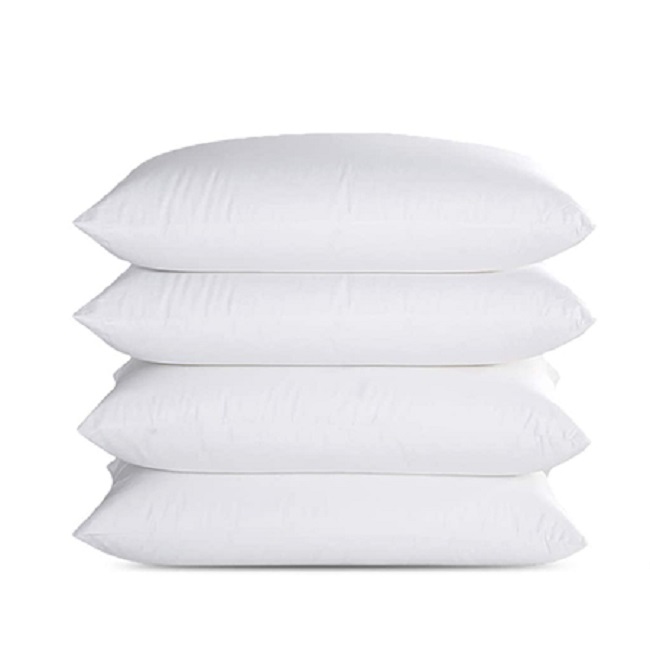 Fiber Hollow Pillow 600gms (each) 4 Pieces in 1 Set-  White