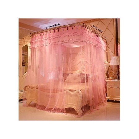 2 Stand Mosquito Net without Rail 5 by 6 - Pink