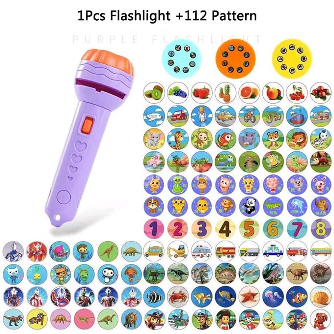 112 Pattern Flashlight Projector Torch Lamp