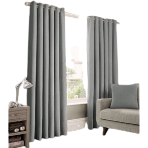 Gray blackout curtains 2Pc (1.5M each With 2M Net)