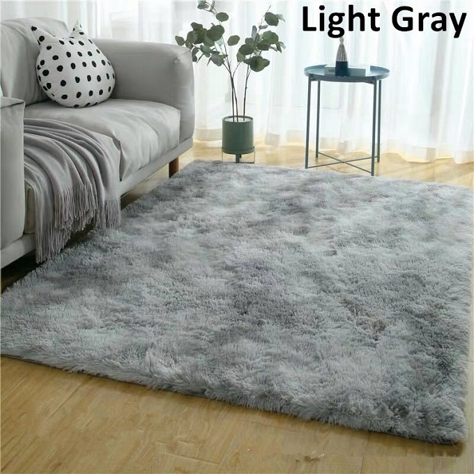 Grey Patched-Fluffy Carpet 5*8