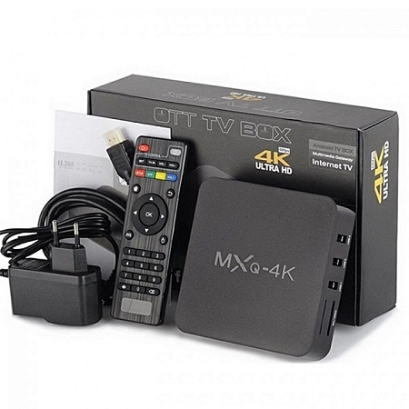 MXQ 4K Smart Android TV Box - 1GB RAM - 8GB ROM - Black