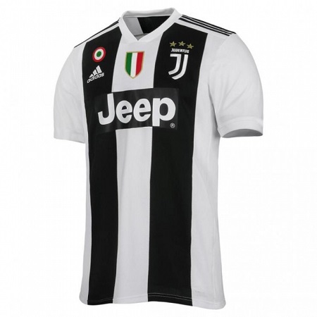 Juventus Home REPLICA Football Jersey Shirt for Season 2018-2019 Black & White Polyester