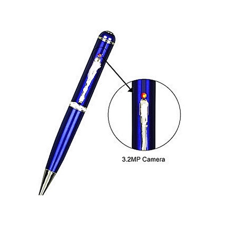 4GB Capacity Spy Pen Video Recorder Blue And Silver - (Without Box packaging)