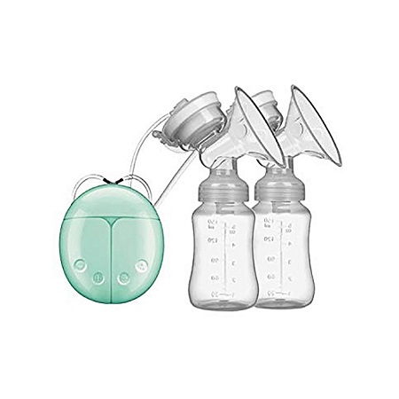 Electric Breast Pump, Portable Double / Single Quiet Comfort Breast Massager blue