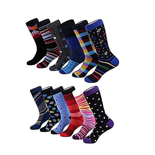 FASHION 6PCs Happy Mens Socks - Multicolour