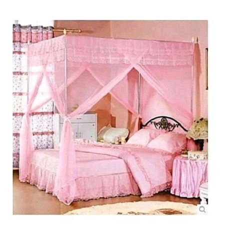 Mosquito Net With Metallic Stand -5 X6 Pink