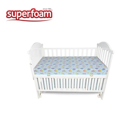 Superfoam Multi-Colored Water Proof Baby Cot Mattress (Foam Medium Density, Firm) 48