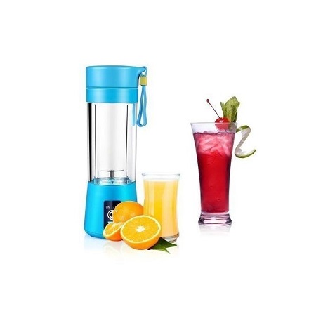 Portable Blender Juicer Cup / Electric Fruit Mixer / USB Juice Blender, Rechargeable,Blades In 3D For Superb Mixing, 380mL