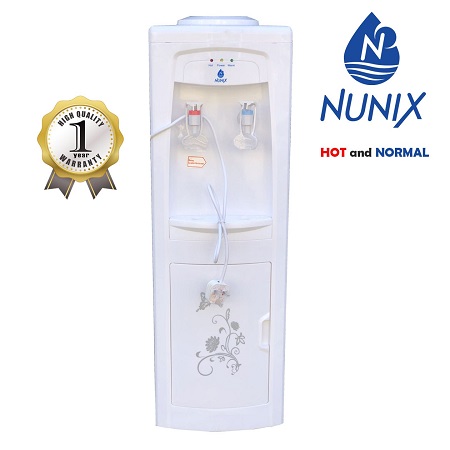 Nunix Hot and Normal Cold Free Standing Water Dispenser-White R5 + Free Cable Protector