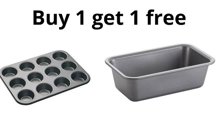 BUY 12 Hole Muffin Tray and Get One Non Stick Box Loaf Tin for FREE