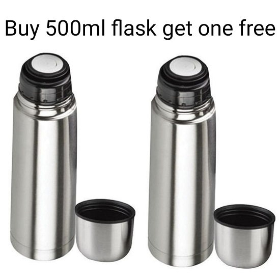 Buy 500ml Stainless Steel Flask and GET 1 FREE