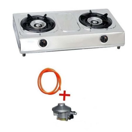Table Top Gas Cooker Stainless Steel with Gas Pipe and Gas Regulator