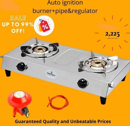 Two Burner Gas Cooker Stainless Steel